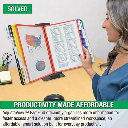 Ultimate Office AdjustaView FastFind 10-Pocket Desktop Reference Display - Image 3