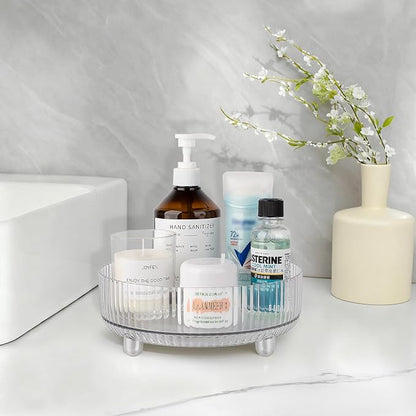 360 Rotating Makeup Organizer Perfume Tray Skincare Holder Spinning Cosmetic - Image 5