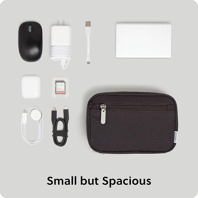 U Brands Canvas Tech Organizer Pouch 9 Compartments, 7.8 x 5 Inch Cable - Image 5