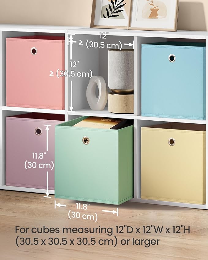 SONGMICS Storage Cubes, Rainbow Storage Bins, 11.8 x 11.8 x 11.8 Inches - Image 3
