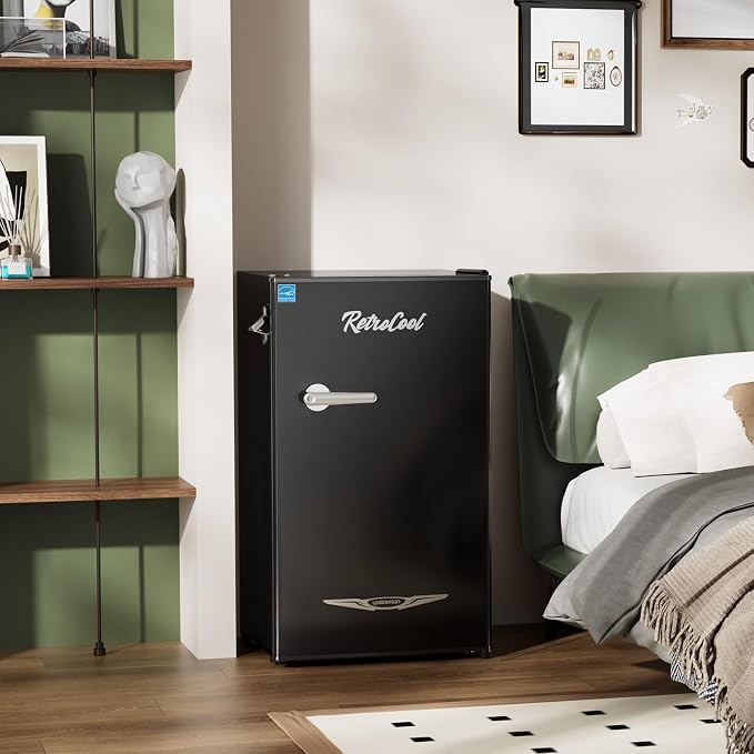 Upstreman 3.2 Cu.Ft Retro Mini Fridge - Image 7
