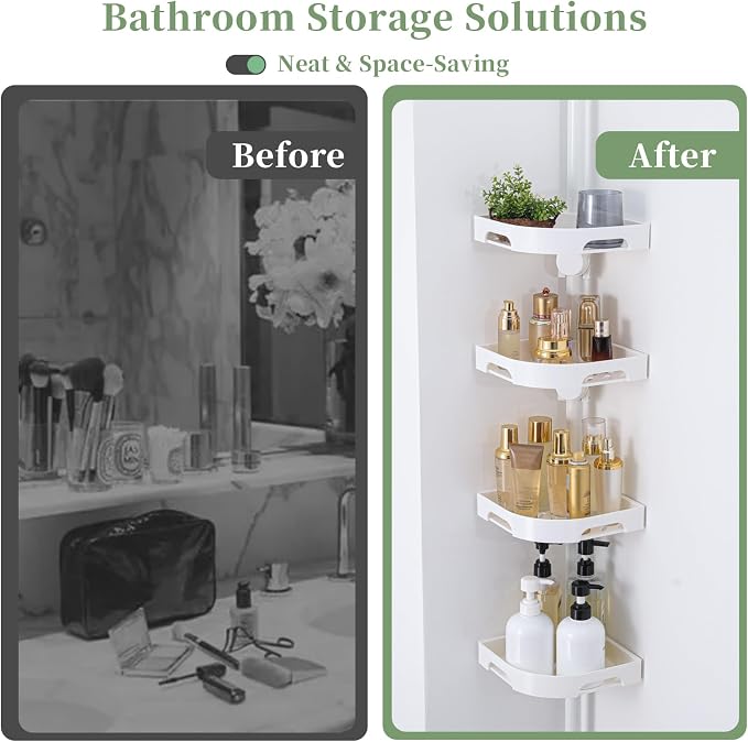 akinbas Tension Pole Shower Caddy Organizer - Image 4