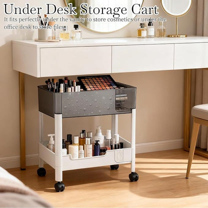 2 Tier Rolling Cart with Wheels - Image 5