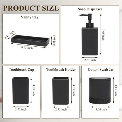 YMXYJM Bathroom Accessories Set, 6 Piece Bathroom Set - Image 7