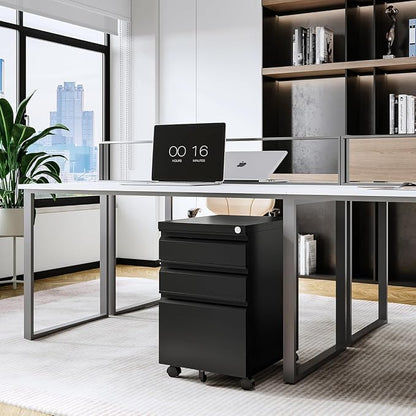 Letaya 3 Drawer Mobile File Cabinet - Image 2