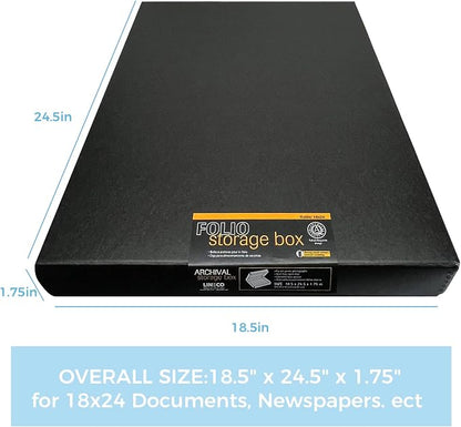 Lineco Clamshell Archival Storage Box, 18.5x24.5x1.75 In, Organize and Store - Image 2