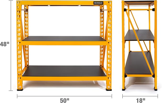 DEWALT 4-Foot Tall, 3-Shelf Industrial Workshop/Garage Storage Rack, Total - Image 3