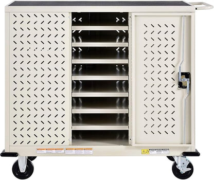 Global Industrial Mobile Storage & Charging Cart, 24 Laptop & Chromebook Device - Image 2