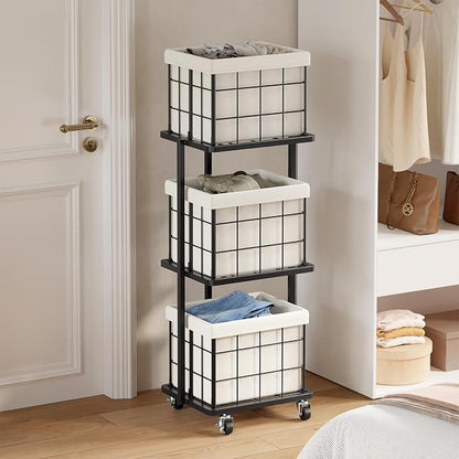 120L Vertical Rolling Laundry Hamper - Image 6