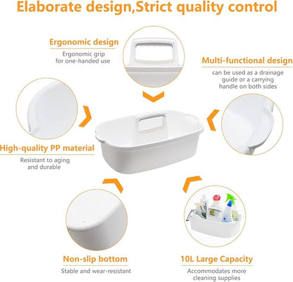 Goderewild 2 Pack Multi-Purpose Plastic Cleaning Caddy - Image 3