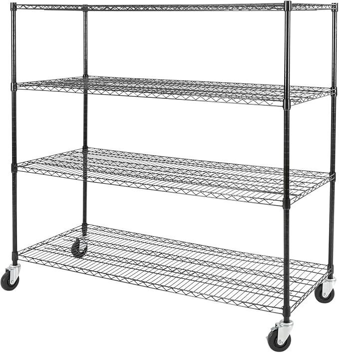 Bepritm 4-Tier Wire Shelving, Heavy Duty Metal Garage Shelving by Unknown