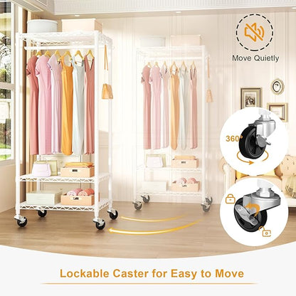 FUTASSI P6 Mini Rolling Clothes Rack Heavy Duty, Clothing Racks - Image 5