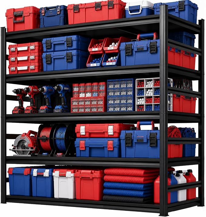 Garage Shelving, 2-in-1 Adjustable Storage Shelves by FlyDzrewtGarageShelving