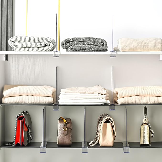 Shelf Dividers for Closet Organization, Upgrade Height for Vertical Space - Image 6