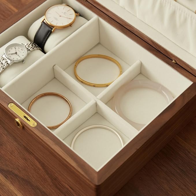 Solid Black Walnut Wood Jewelry Box - Image 6