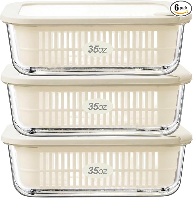 Urban Green Glass Food Storage Containers by LiveaLifeEasierandGreener