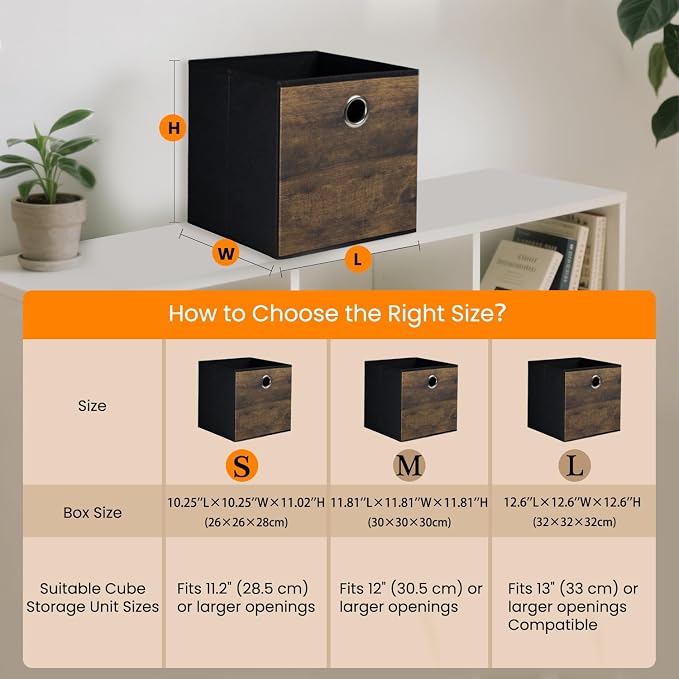 4 Pack Durable Storage Cube Bins - Image 7