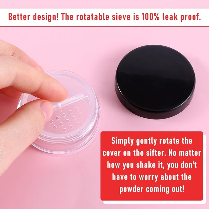 2PCS Travel Powder Container, 10ml/0.34oz Loose Powder Containers - Image 4