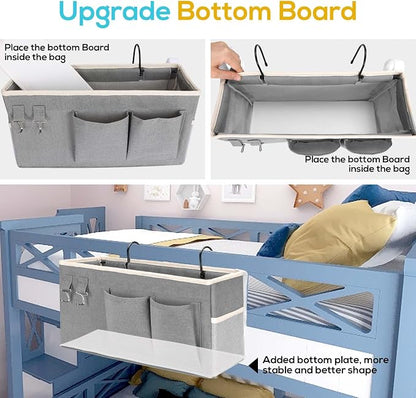 3pcs Bedside Caddy Hanging Storage Bag, Water Cup Holders, Organizer Baskets - Image 2