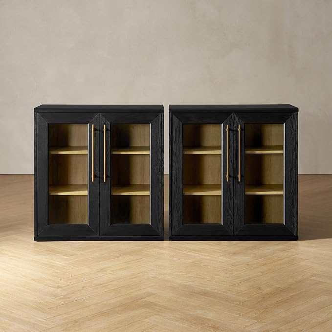 mopio Blake Storage Cabinet, Small Modular Accent Display Sideboard Buffet by MopioInc