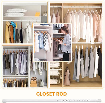 Oval Closet Rod for Hanging Clothes Adjustable Closet Rods 18 to 63 Inch Heavy - Image 7