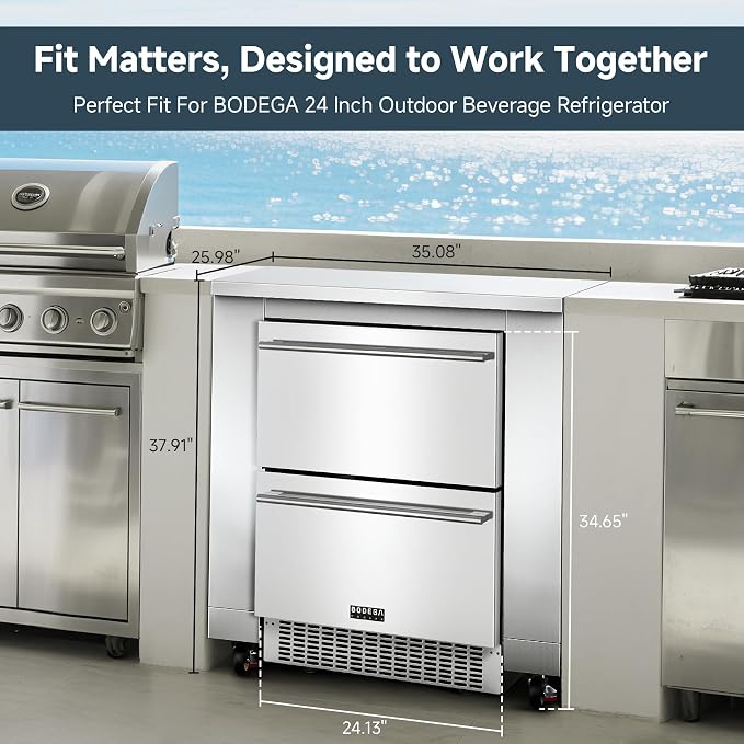 BODEGA 24Inch Stainless-Steel Outdoor Kitchen Cabinet - Image 5