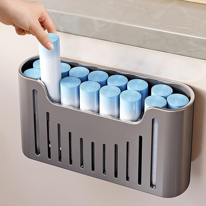 Kitchen Cabinet Door Storage Box, Self-Adhesive Wall-Mounted Storage Box by Unknown
