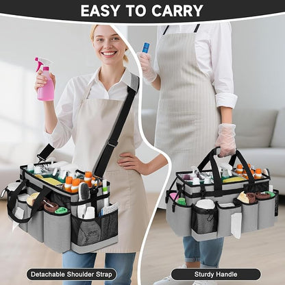 Cleaning Caddy Bag, Extra Large Cleaning Supplies Organizer - Image 5
