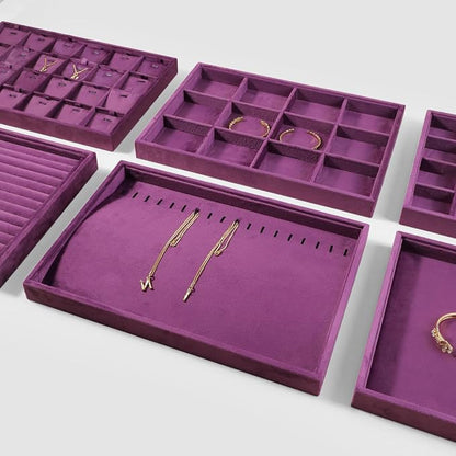 Velvet Jewelry Display Tray For Bracelet Pendant Necklace, Drawer Insert - Image 7
