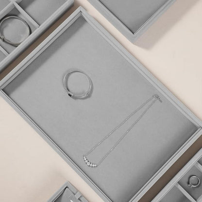 Velvet Stackable Jewelry Display Flat Tray - Image 6
