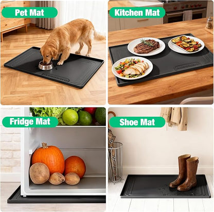 Aisslro Under Sink Mat 25" X 19", Waterproof Silicone Under Sink Mats - Image 8