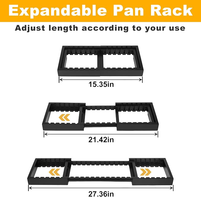 MinBoo Bamboo Expandable Pot Lid Organizer Pot Lid Holder, Pot and Pan - Image 7