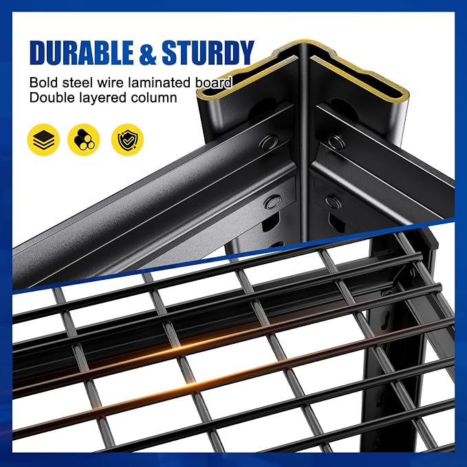 6 Pack Garage Shelving 5-Tier Heavy Duty Storage Shelves, Tool-Free Adjustable - Image 6