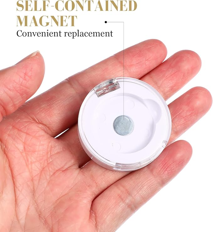 FRCOLOR 4Pcs Empty Magnetic Eyeshadow Cases Small Round Single Color Makeup - Image 5