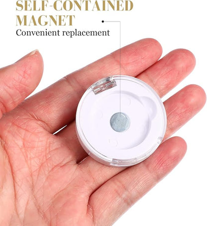 FRCOLOR 4Pcs Empty Magnetic Eyeshadow Cases Small Round Single Color Makeup - Image 5