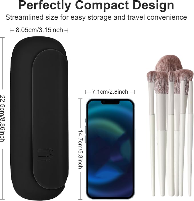 Silicone Travel Makeup Brush Holder - Image 6