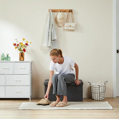 Sweetcrispy 30 Inch Folding Storage Ottoman Bench, Ottoman - Image 2