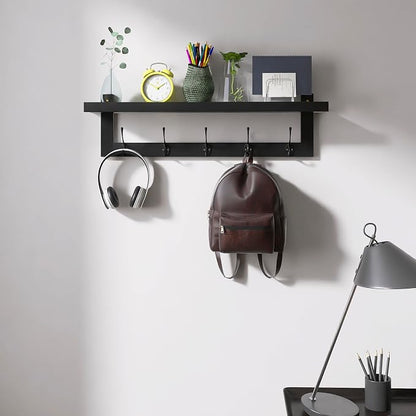 SMIBUY Coat Hooks with Shelf Wall-Mounted, 29.2 Inch Entryway Coat Rack - Image 7