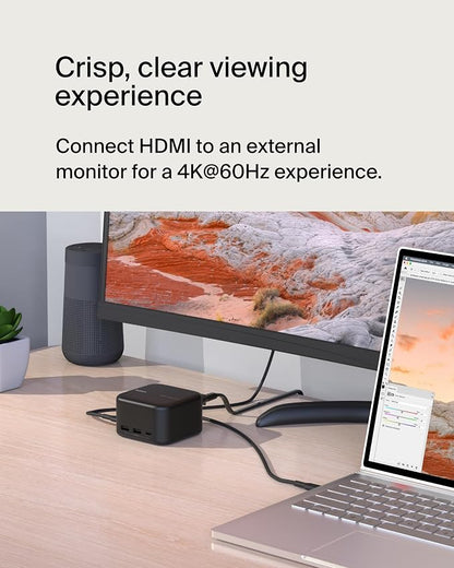 Belkin Connect USB-C 6-in-1 Core GaN Dock 130W, Gigabit Ethernet, & HDMI 4K - Image 5