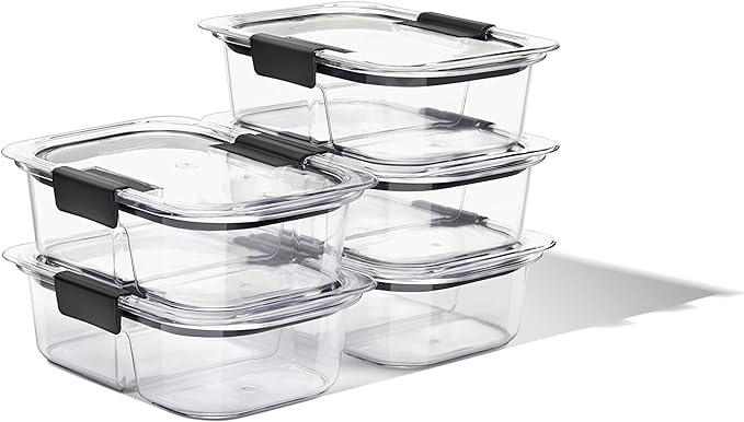 Rubbermaid Brilliance Meal Prep Containers, 2-Compartment Food Storage - Image 2