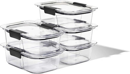 Rubbermaid Brilliance Meal Prep Containers, 2-Compartment Food Storage - Image 2