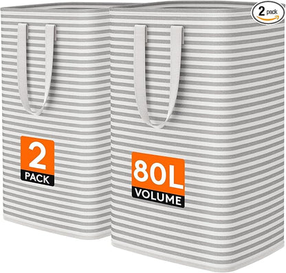 Lifewit 2 Pack Laundry Basket 80L Each, Collapsible Clothes Hamper by Lifewit
