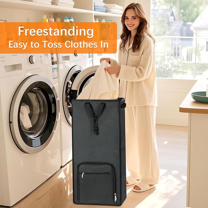Bukere Extra Large 2 in 1 Rolling Laundry Basket - Image 4