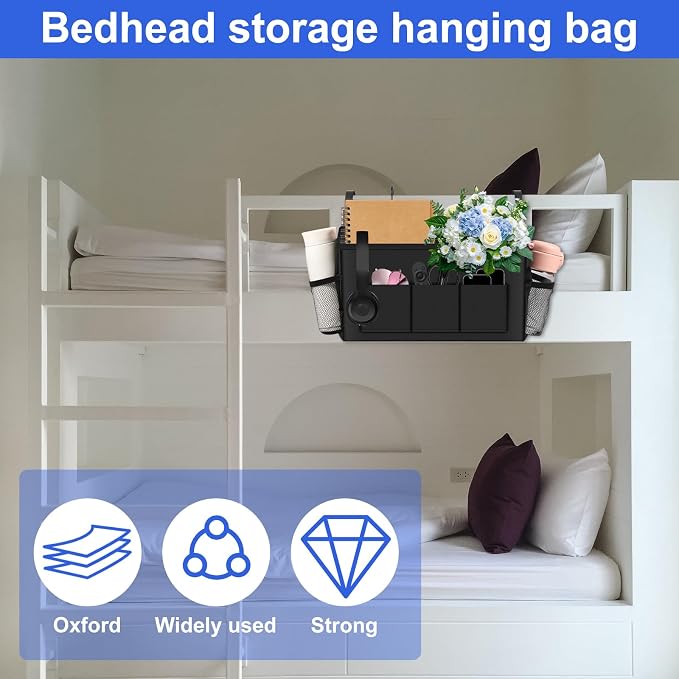 1PC Bedside Caddy, Bedside Storage Organizer - Image 3