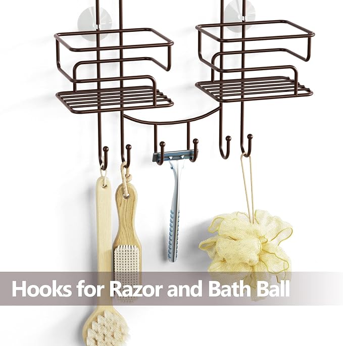 SRIWATANA Shower Caddy Organizer Hanging Over Head, Bathroom Shower Rack Hanger - Image 7