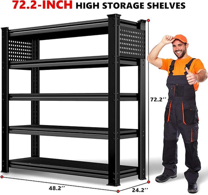 SILVEL 48.2" W Garage Shelving, 5000LBS Heavy Duty Metal Shelving, 2025 Solid - Image 2