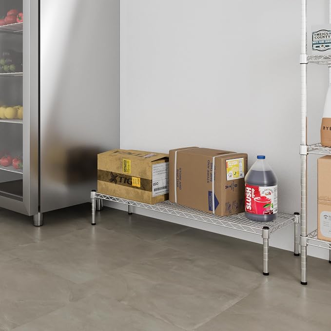 14" Deep x 48" Wide x 8" Height 1-Tier Wire Shelving Kit | NSF Commercial - Image 6