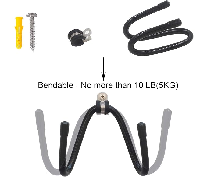 YYST Bendable Ironing Board Wall Holder Wall Mount Wall Storage Clip - Image 2