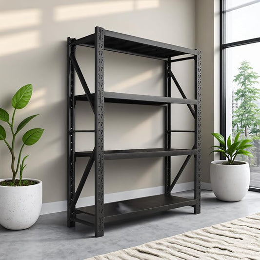 Heavy Duty Warehouse Shelving 4-Tier Industrial Steel Storage Shelves, 2600LB by Unknown