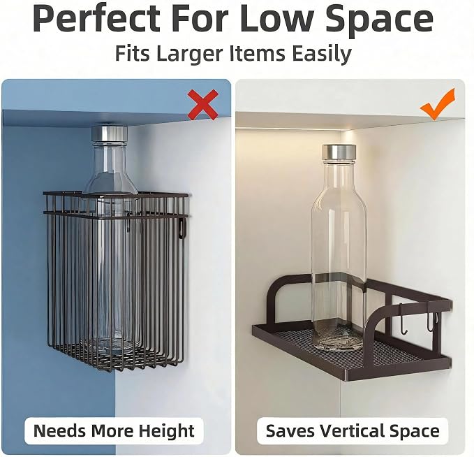 PUSDON 2-Pack 16.5" Extra Long Slim Hollowout Shower Caddy, Wall Mount Spice - Image 4